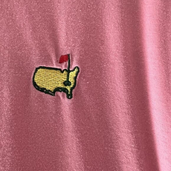 Masters Collection Men’s Polo Shirt Size Medium Augusta National Pink Cotton - Picture 3 of 9